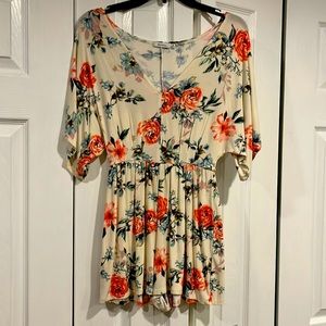 Bershka Romper Floral XS GUC